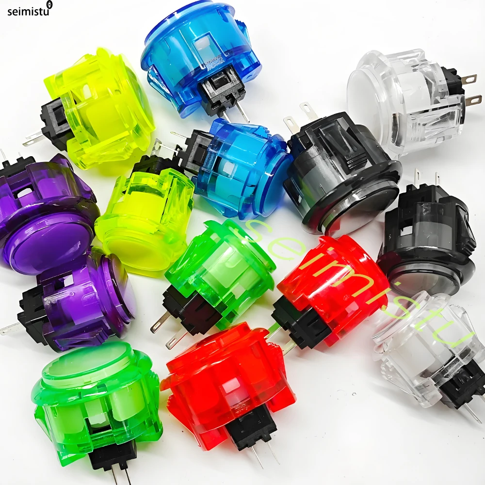 10 Stück klare Drucktaster 24 mm 30 mm langlebig Multicade Videospielkonsole Kopie Sanwa Obsc Hitbox Controller Tablero Arcade PC Neo G