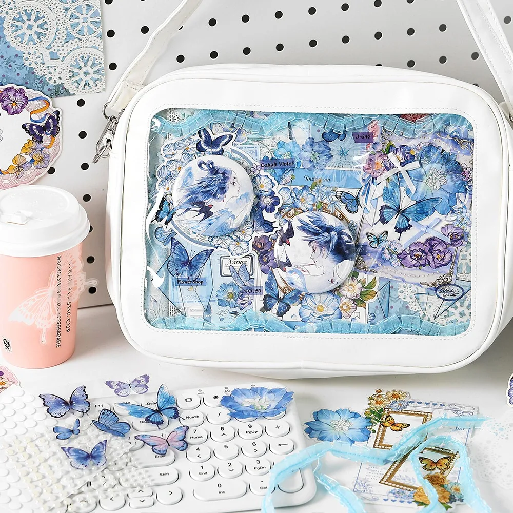 Paper Stickers DIY Itabag Insert Material Retro Lace Ribbon Itabag Decor DIY Material Creative Colorful