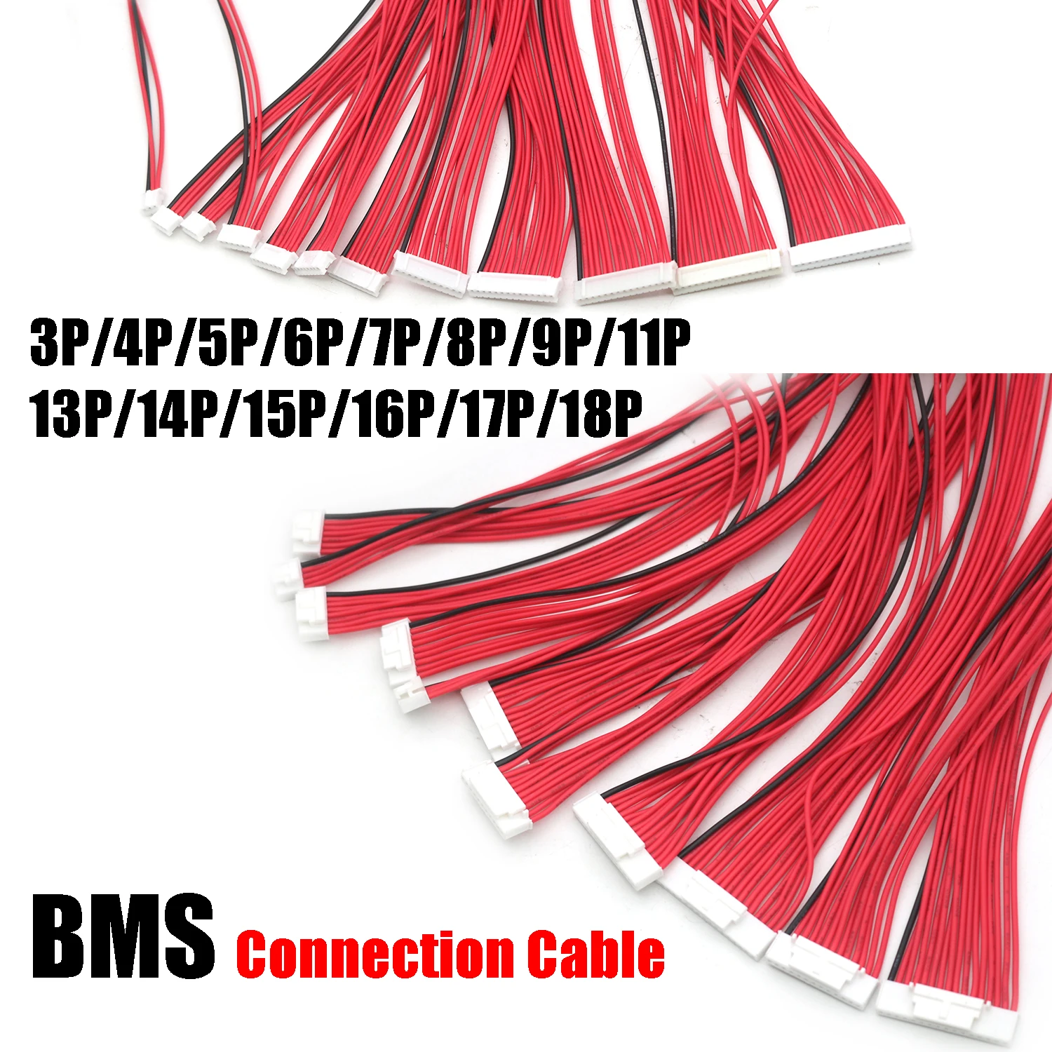 Cable de equilibrio BMS 4P-18P, 2,0 MM, 2,54 MM, placa de protección de batería de litio, Cable de conexión PIN 4S ~ 17S 4P 5P 7P 8P 9P 11P 14P 15P 17P