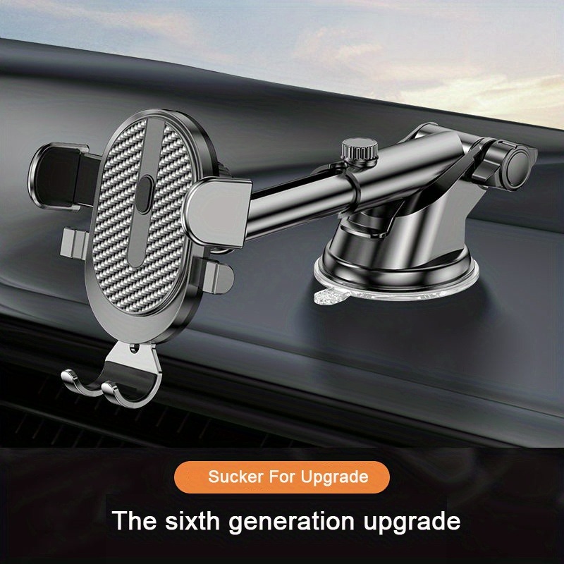 Car Phone Holder Suction Cup and Air Vent Dual-purpose Stand Auto Locking Universal Phone Holder with Hook Clip for Car Air Vent