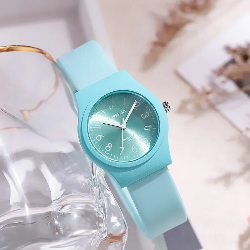 Reloj de cuarzo con correa de silicona de marca para Mujer, Reloj de pulsera informal de lujo a la moda para Mujer, Reloj para Mujer, triangulación de envíos