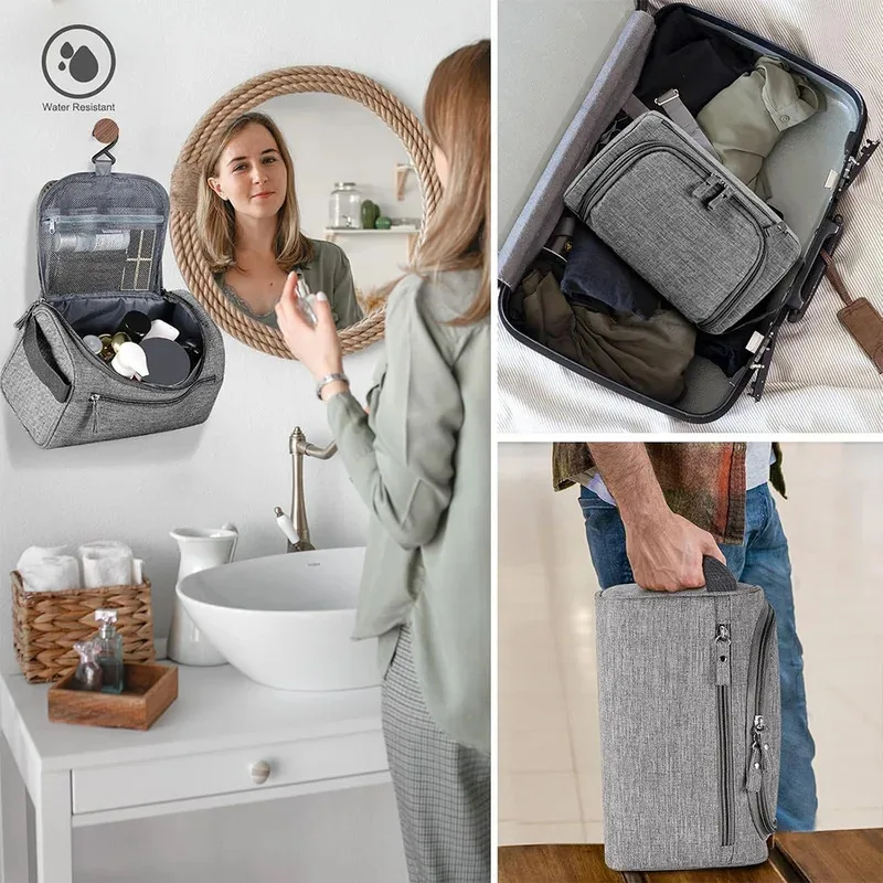 Bolsa de armazenamento de viagem multifuncional masculina, fronha de produtos de higiene pessoal, bolsa de higiene portátil