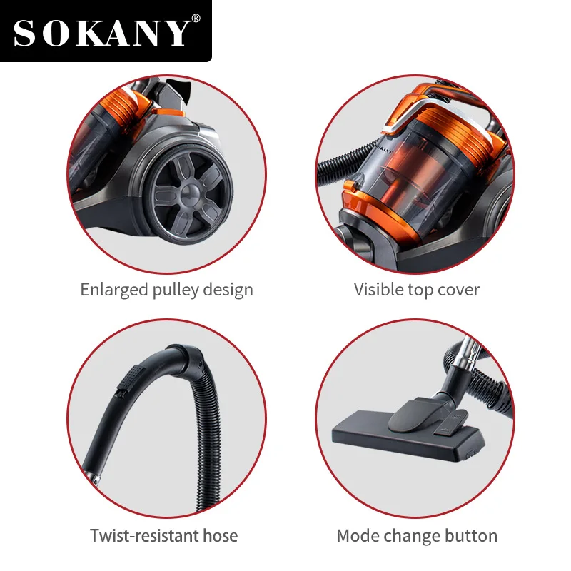 3600W 15000PA A Staubsauger Staubsauger Multi-Zyklon-Filtration Fülldraht Staubsauger Hartböden Teppiche FET Haar