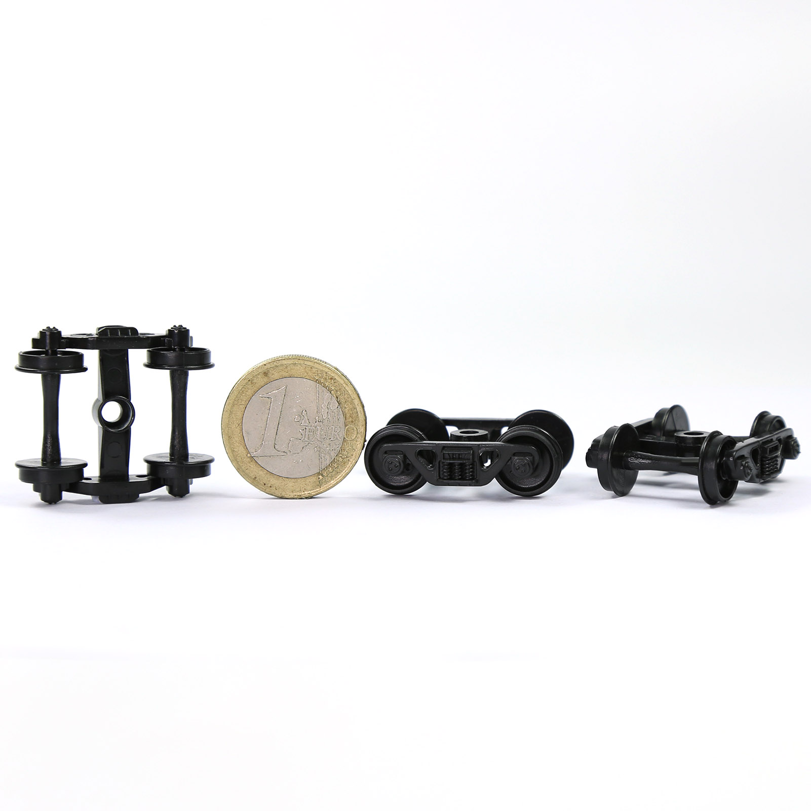 Evemodelベアリングトラックモデル鉄道、自由奔放に生きる、hp22cho、3スプリングポムバギー、36 "プラスチックホイール、1:87、12個