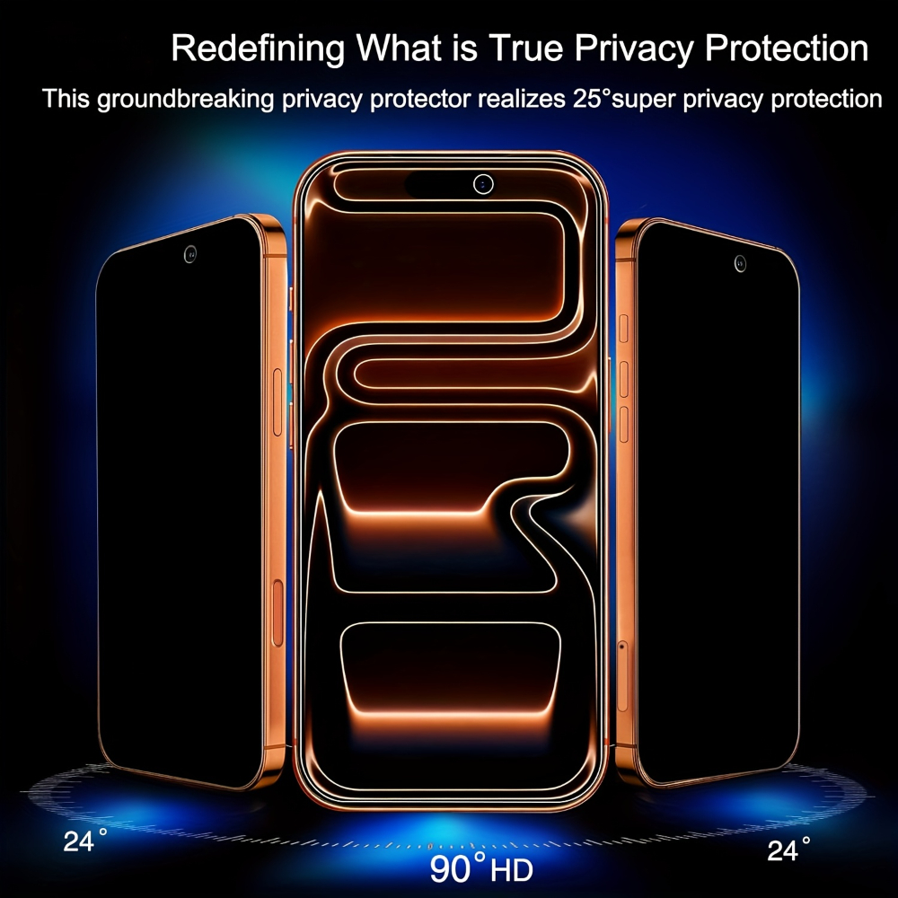 NNBILI Privacy Screen Protector For iPhone 17 Pro Max Anti-Spy Glass For iPhone 16 15 14 13 12 11 Pro Max Privacy Film iPhone 17