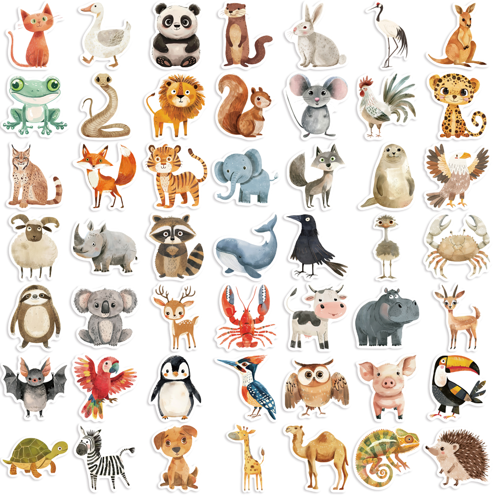 50 шт., виниловые водонепроницаемые наклейки для детской книги