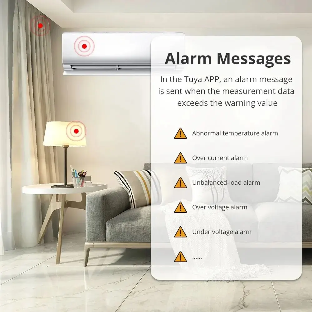 Zemismart Zigbee スマートエネルギーメーター 3 相 4 線式パワーモニターセンサー Zigbee 2MQTT ホームアシスタント制御 208V 415V