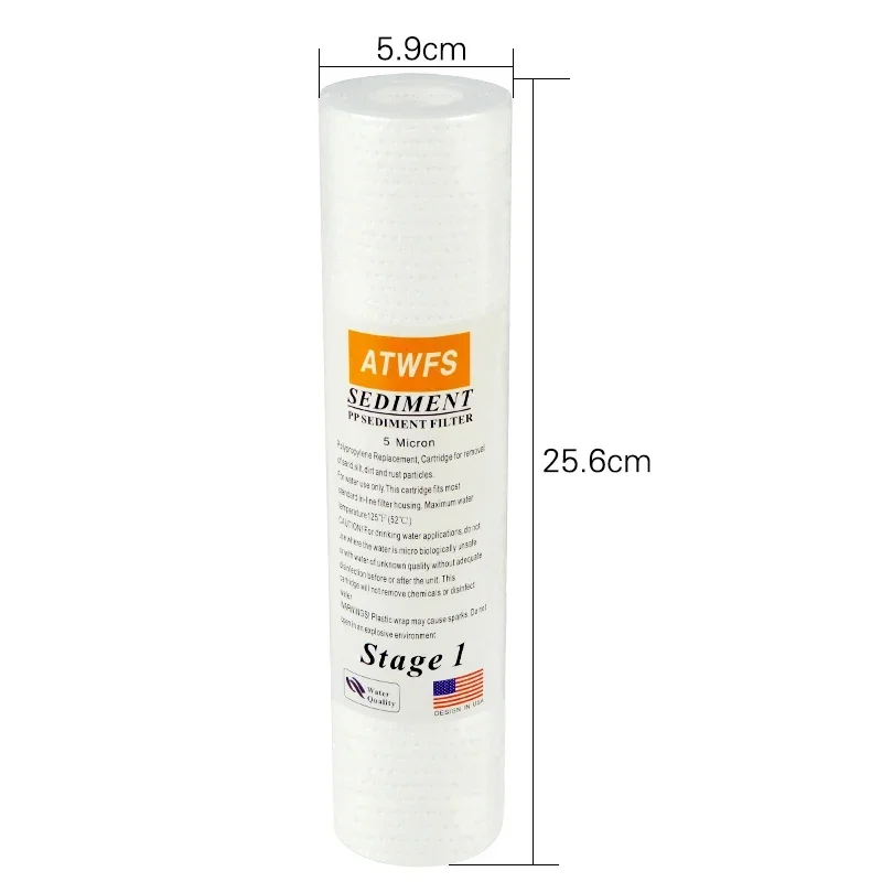 เครื่องกรองน้ํา 5 ไมครอน 4x10 "ppf กรองตะกอนตลับกรองน้ํา (4 ชิ้น) Aquarium pre-filters