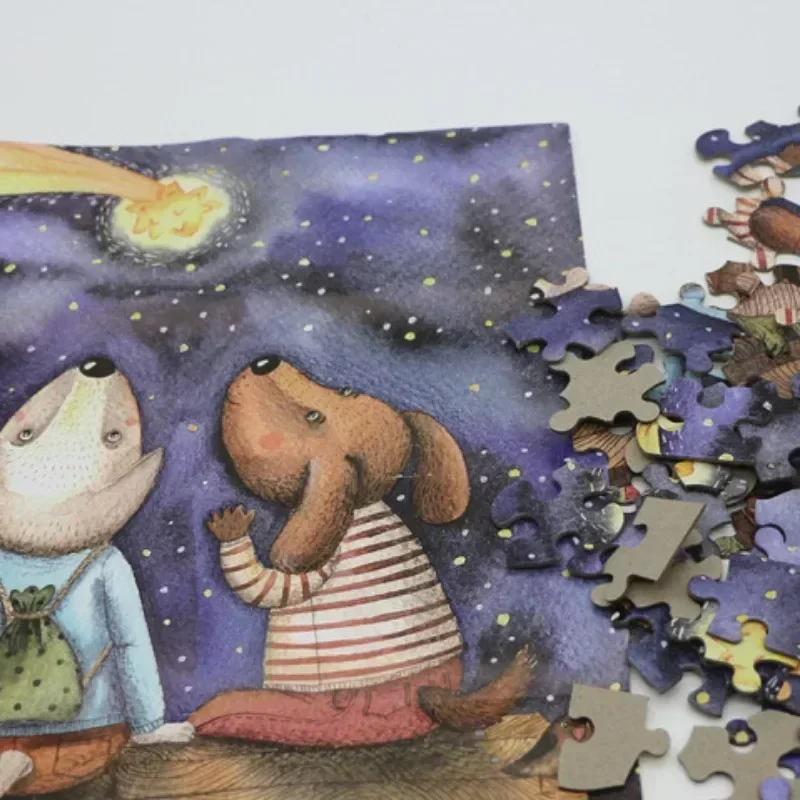 Paper Jigsaw Puzzle para adultos e crianças, alívio do estresse, brinquedos de entretenimento educativo, presente de Natal, 100 unid, 28,5*21,5 cm