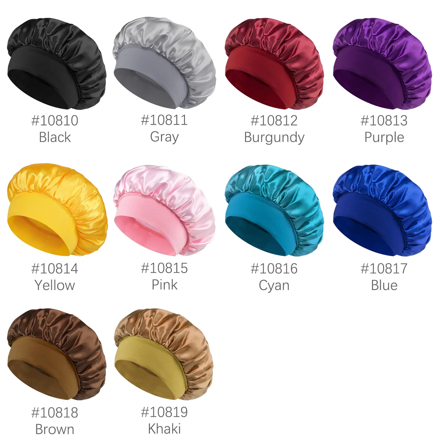 Cuffia da doccia Parrucchiere Cappello per la cura dei capelli Cuffia da doccia mensile ad alta elasticità Cuffia da notte in raso per allattamento femminile