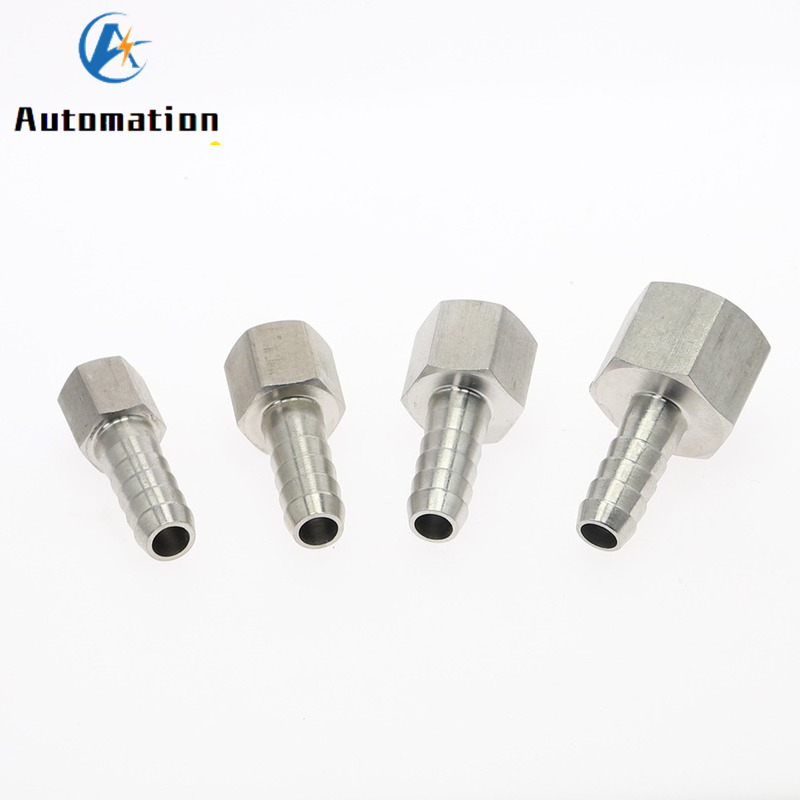 ท่อ Barb Tail 6/8/10/12/14 มม.SS304 สแตนเลสสตีลท่อ 1/8 "1/4" 3/8 "1/2" BSP หญิง Connector Joint Coupler Adapter