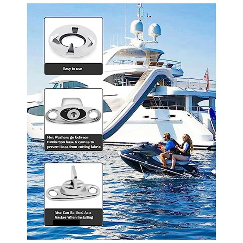 10 Stück Twist Lock Common Sense Verschluss Metall Dreh knöpfe für Boote, Segelboote, Lebensläufe, Jollen und Wohnwagen