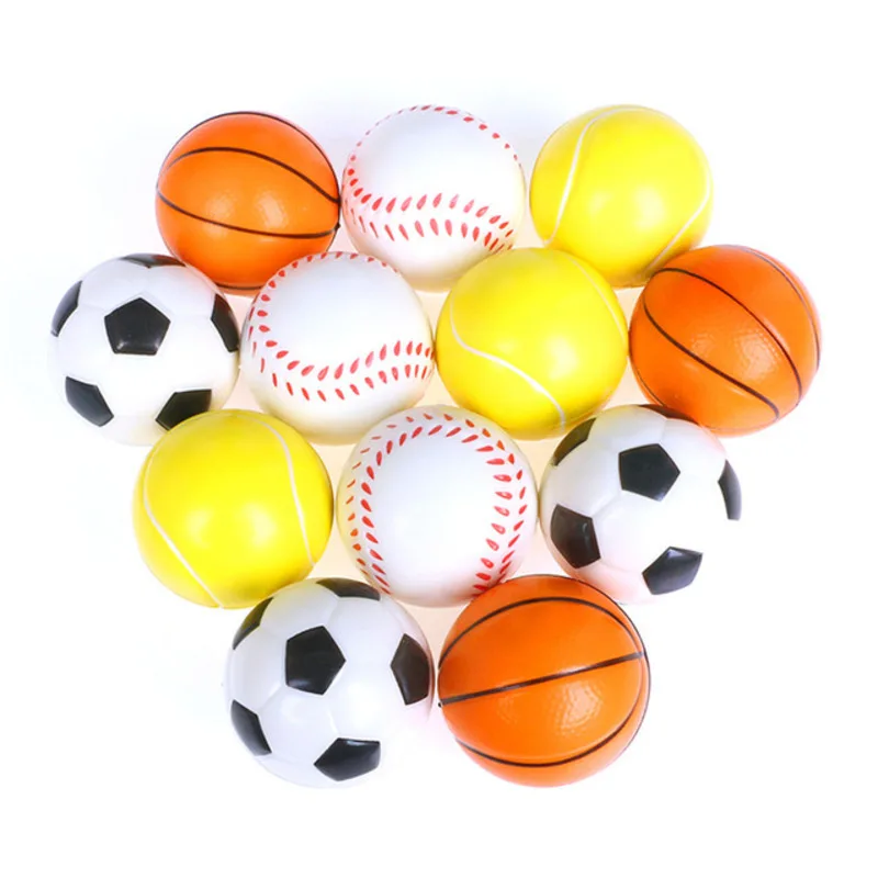 6 ชิ้น/เซ็ต Squeeze Ball ของเล่นฟุตบอลบาสเกตบอลเบสบอลเทนนิสช้า Rising Soft Squishy ความเครียดบรรเทา Antistress ความแปลกใหม่ Gag ของเล่น