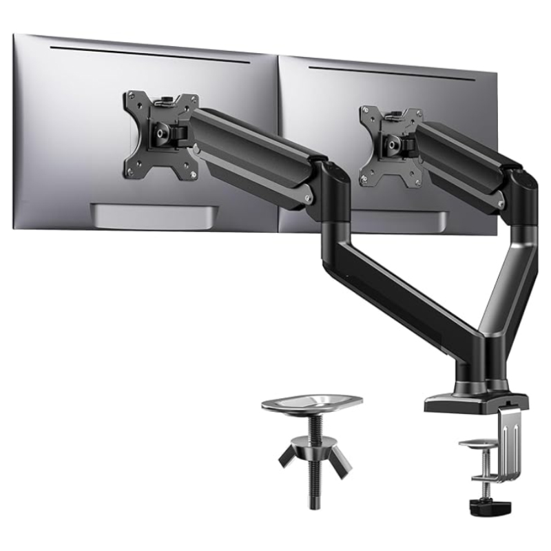 Montagebeugel voor enkele/dubbele monitor Desktop Universele uitschuifbare monitorstandaard