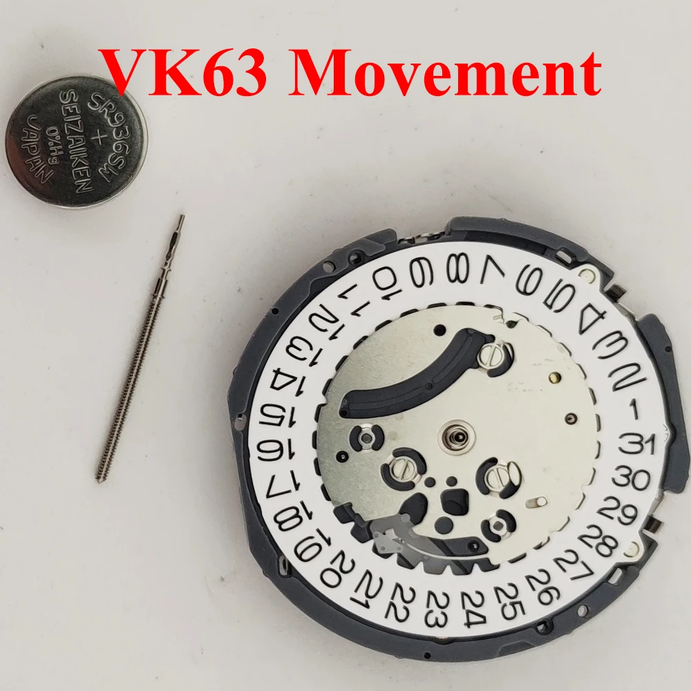 VK63 Quarzuhrwerk Datum 3-Uhr-Chronograph für VK63 Uhrwerk Uhren Reparaturwerkzeug