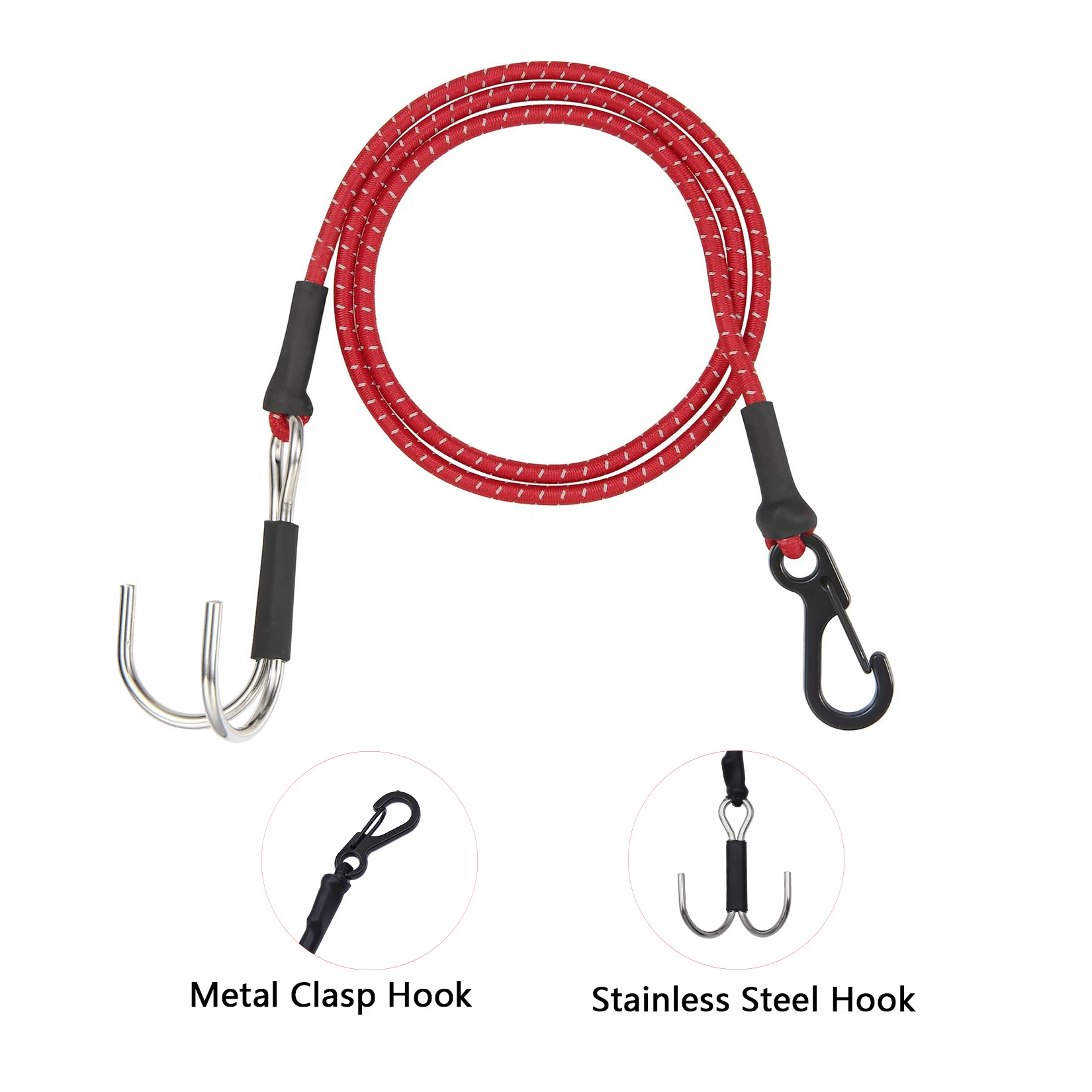 1/10 Kinetic Winch Strap Escape Elastic Rope Rescue Trailer Hook For Axial SCX10 I II III TRX4 Element D90 Extension RC Crawler