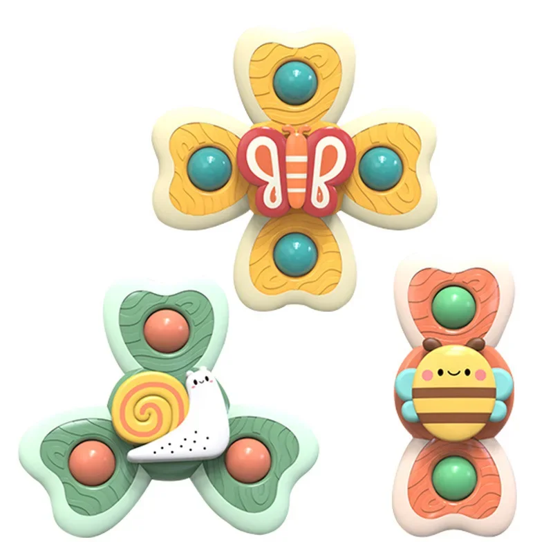 1PC เด็กการ์ตูนสัตว์ทะเล Spinners ของเล่น ABS ดูดถ้วย Spinning Top Gyro ความเครียด Reliever เด็กของเล่น