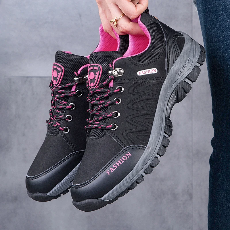 Mulheres caminhadas sapatos ao ar livre tênis à prova dwaterproof água antiderrapante sapatos de caminhada calçados confortáveis botas de escalada sapatos esportivos para waman