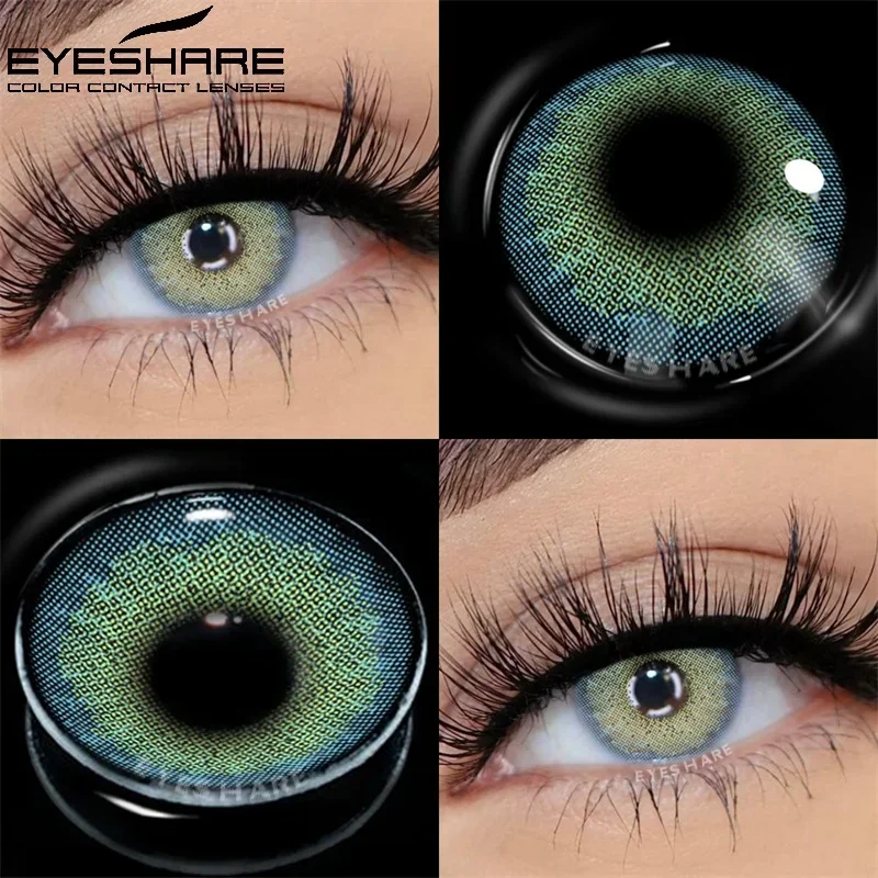 EYESHARE 1 Màu Kính Áp Tròng Tự Nhiên Xám Mắt Ống Kính Brown Tròng Xanh Giao Hàng Nhanh Xanh Mắt Ống Kính