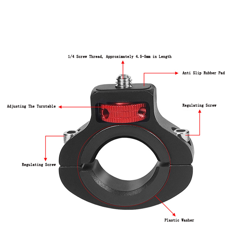 1/4 Screw Metal Cycling Bike Mount Motorcycle Handlebar Holder for GoPro 13 12 11 10 9 8 Insta360 X5 X4 DJI Osmo Action  4 5 Pro