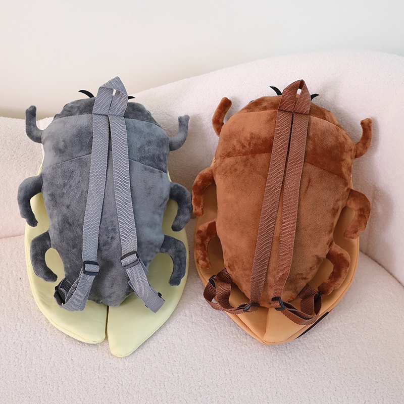 Highland Cow Insect Cicada Plüsch Rucksäcke Niedliche Tiere Flauschige Schultaschen Kawaii Weiche Taschen Kinder Abschluss Geburtstagsgeschenke