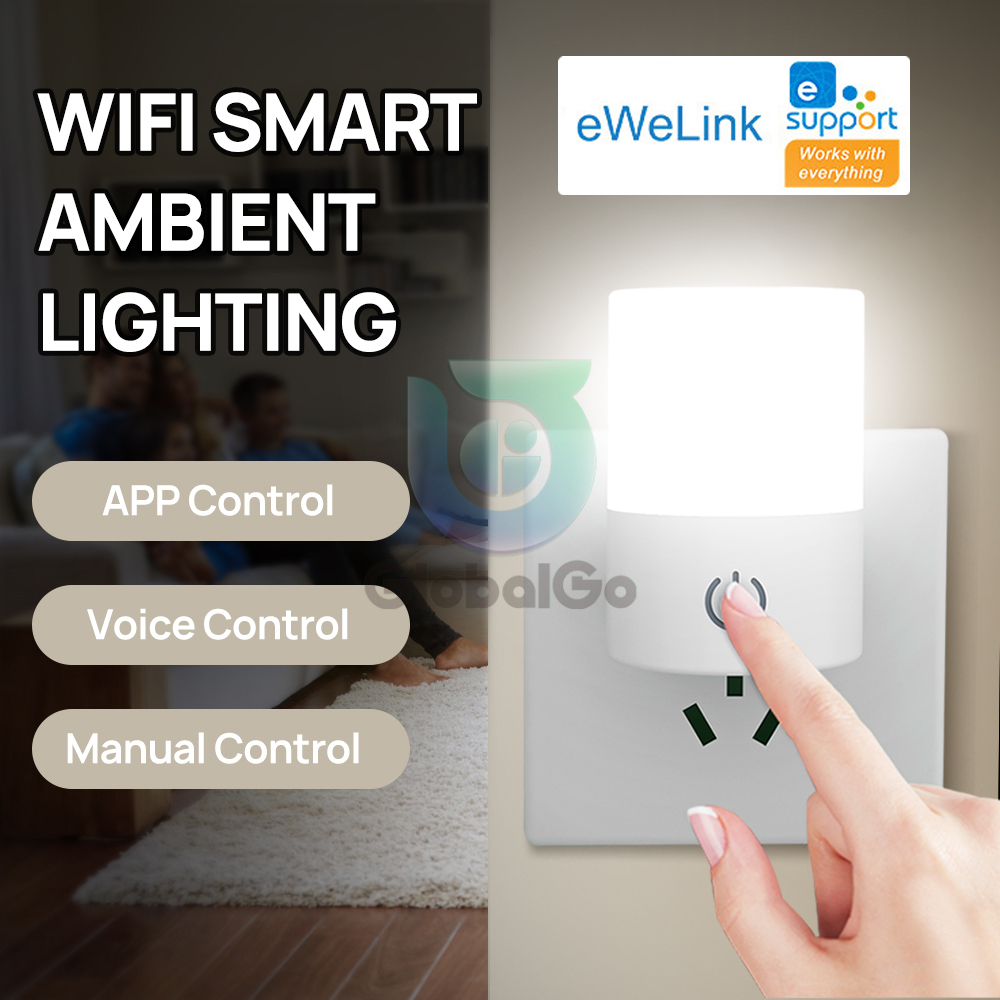 Wifi Smart 7 Farben Ambiente Nachtlicht EU Stecker AC 110-220V eWeLink App Fernbedienung Sprach steuerung Timing Control Smart Home