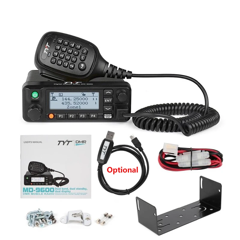 TYT MD-9600 PLUS GPS AES 256 Dual Band DMR Radio mobile 50/45/25W Ricetrasmettitore per camion per auto 136-174MHz 400-480Mhz Radio amatoriale