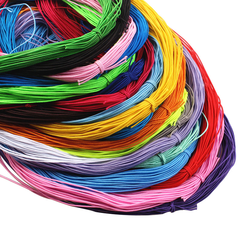 1mm 24m cabo elástico trançado miçangas fios estiramento corda tecido artesanato cabos para fazer jóias 23 cores