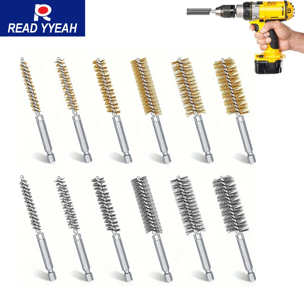 Brosse de perçage en acier inoxydable, fil torsadé, brosses de nettoyage pour perceuse électrique, outil d'impact, nettoyage