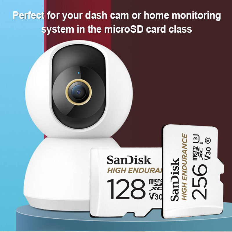 Scheda di memoria SanDisk Scheda Micro SD C10 V30 U3 4K 32GB 64GB 128GB 256GB Schede TF per Dash Cam Monitoraggio video Smartphone Droni