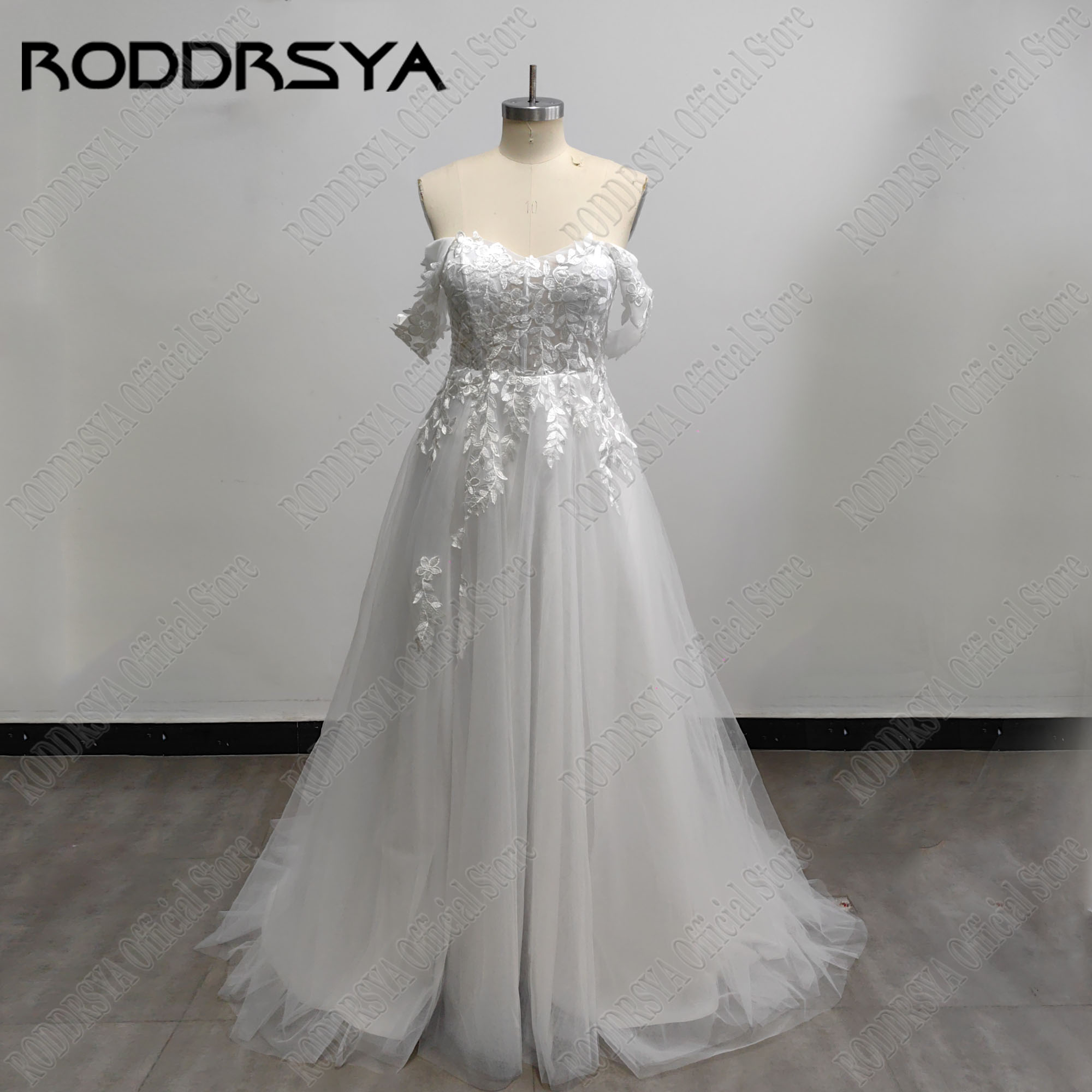 Roddrsya Zivil Brautkleid 2024 Braut schulter frei Schatz Brautkleid Seite geteilt A-Linie Korsett Vestido de Novia angepasstRODDRSYA Zivil Brautkleid 2024 Braut Off Schulter Sweetheart Brautkleid Seite Split A-Linie K