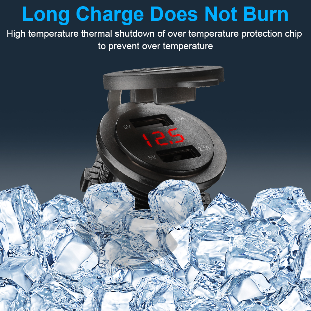 12v/24v carregador usb motocicleta 4.2a duplo usb isqueiro da motocicleta carregador isqueiro soquete para carro motocicleta