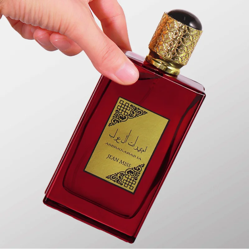 ใหม่ผู้หญิงอาหรับน้ําหอมยาวนานดอกไม้กลิ่นหอมฟรุ๊ตตี้สีแดง 100ml น้ําหอม Elegant Lady วันที่ Body สเปรย์น้ําหอมจัสมิน