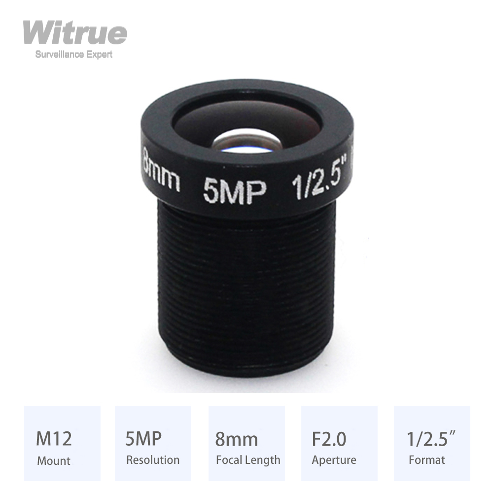 Witrue HD 5MP M12 объектив с креплением 8 мм 12 мм 16 мм диафрагма F2.0 формат 1/2,5 "для камер видеонаблюдения