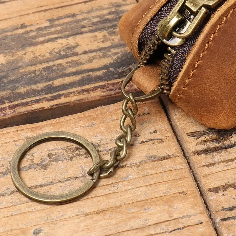 Echt lederen portemonnee Vintage rits clutch portemonnee Retro creditcardhouder kaarthouder dames sleutelhouder organizer etui