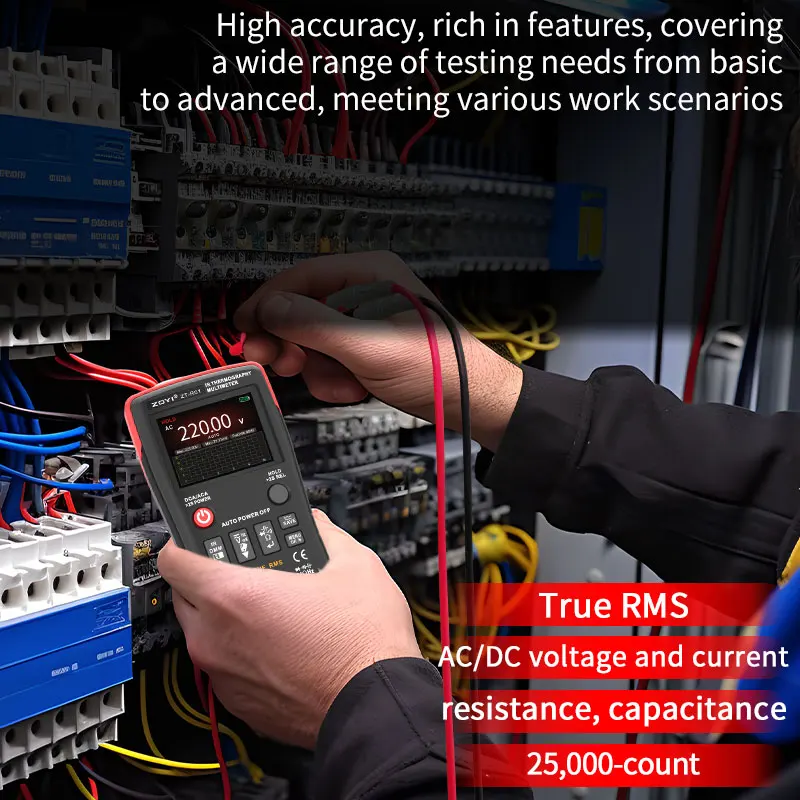 ZOYI ZT-R01 Portable HD infrared thermal imager Digital multimeter 2-in-1 push-button multimeter for electricians