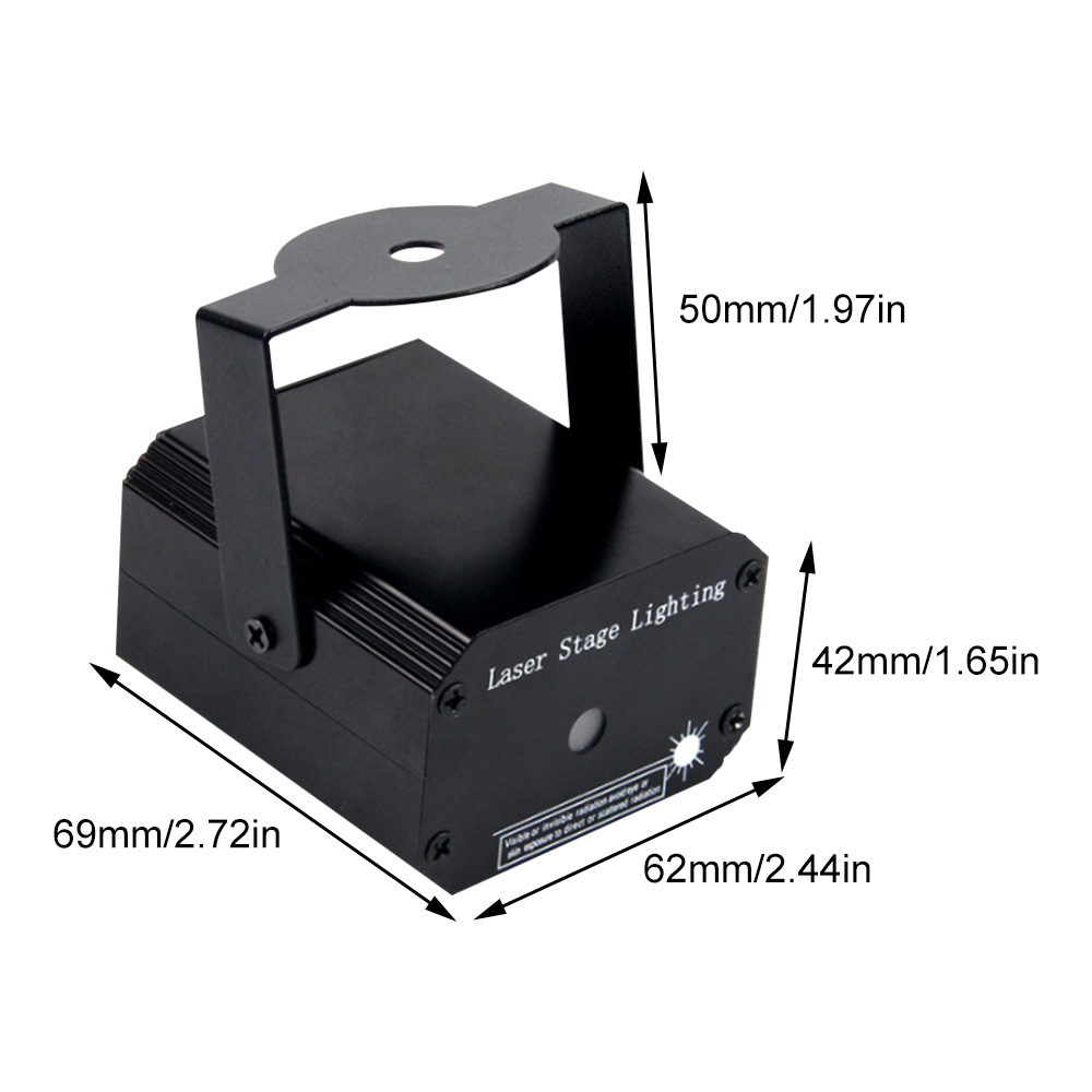 LED Disco DJ Party Laser Projector Light Auto Flash Sound Activate Red & Green Stage Lighting Effect Xmas Party Club Laser Light