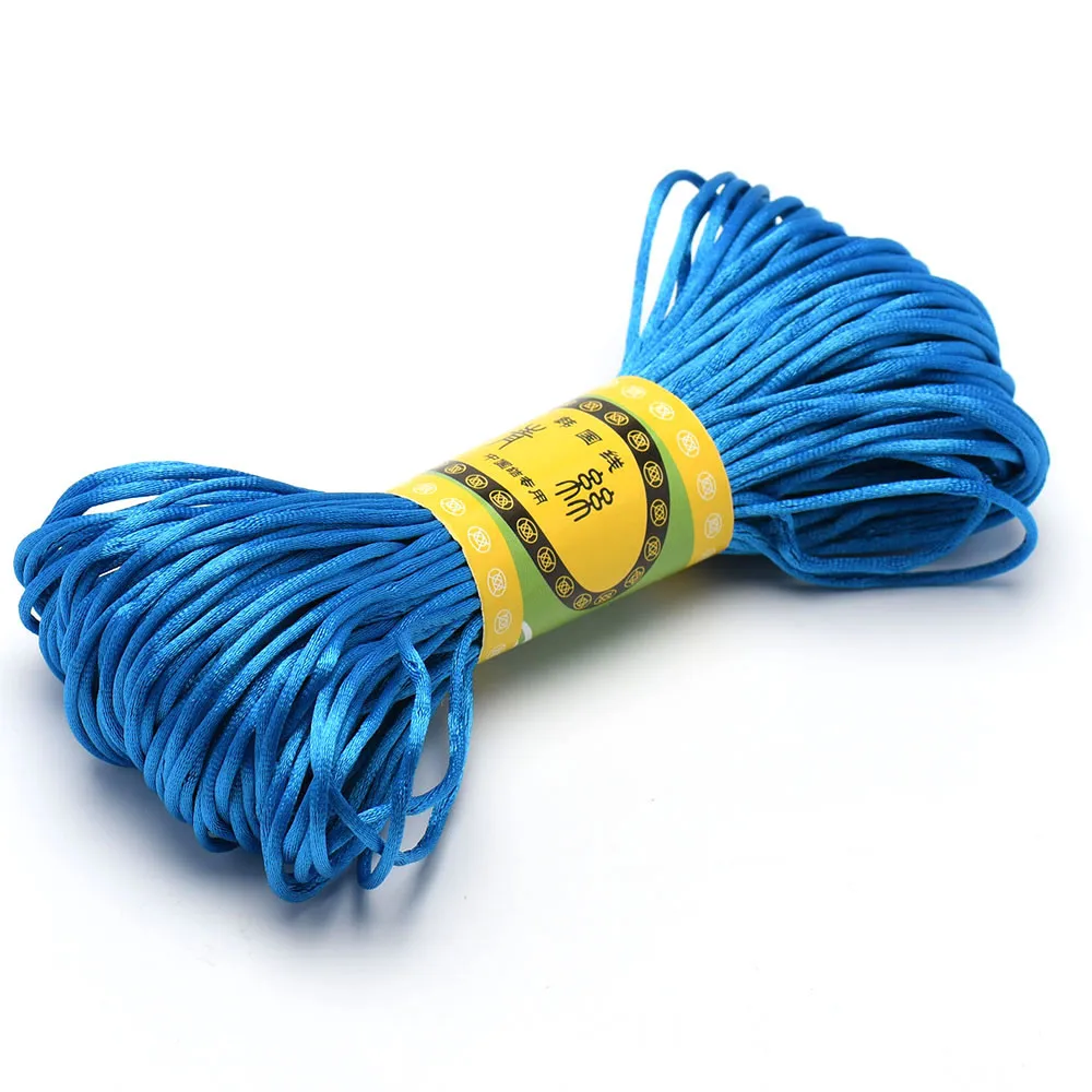 20M 1.5 มม.ซาตินไนลอน Trim Cord,Rattail Cord Chinese Knot