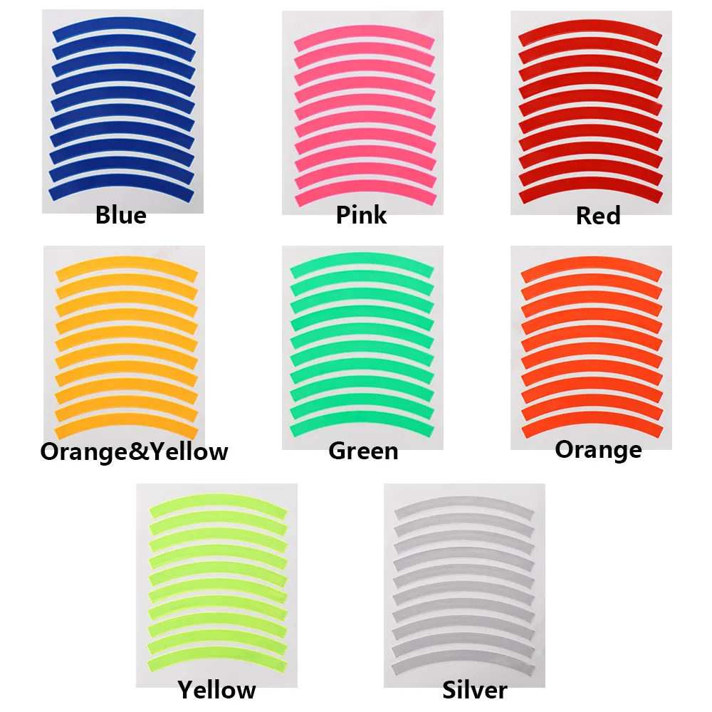 Phản Quang Lốp Xe Dán An Toàn Miếng Dán Màu Trẻ Em Cân Bằng Xe Đạp Phản Quang Dán Bánh Xe Decal Xe Đạp Phụ Kiện