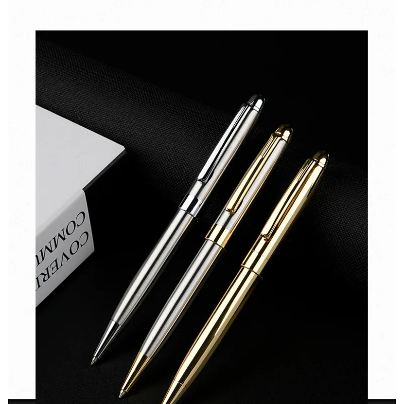 Caneta esferográfica de metal rotativa comercial Caneta de óleo neutro de última geração