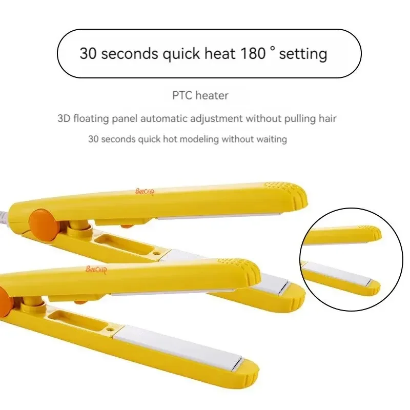 Mini Haar glätter Zwischen ablage kleiner Netz stecker Curling Haar glattes Haar Mädchen Luft Pony tragbare Haar glätter