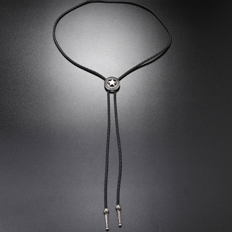 สไตล์ประเทศ Bolo Tie Rodeo คาวบอย Star เนคไทสร้อยคอเครื่องแต่งกายอุปกรณ์เสริม Drop Shipping