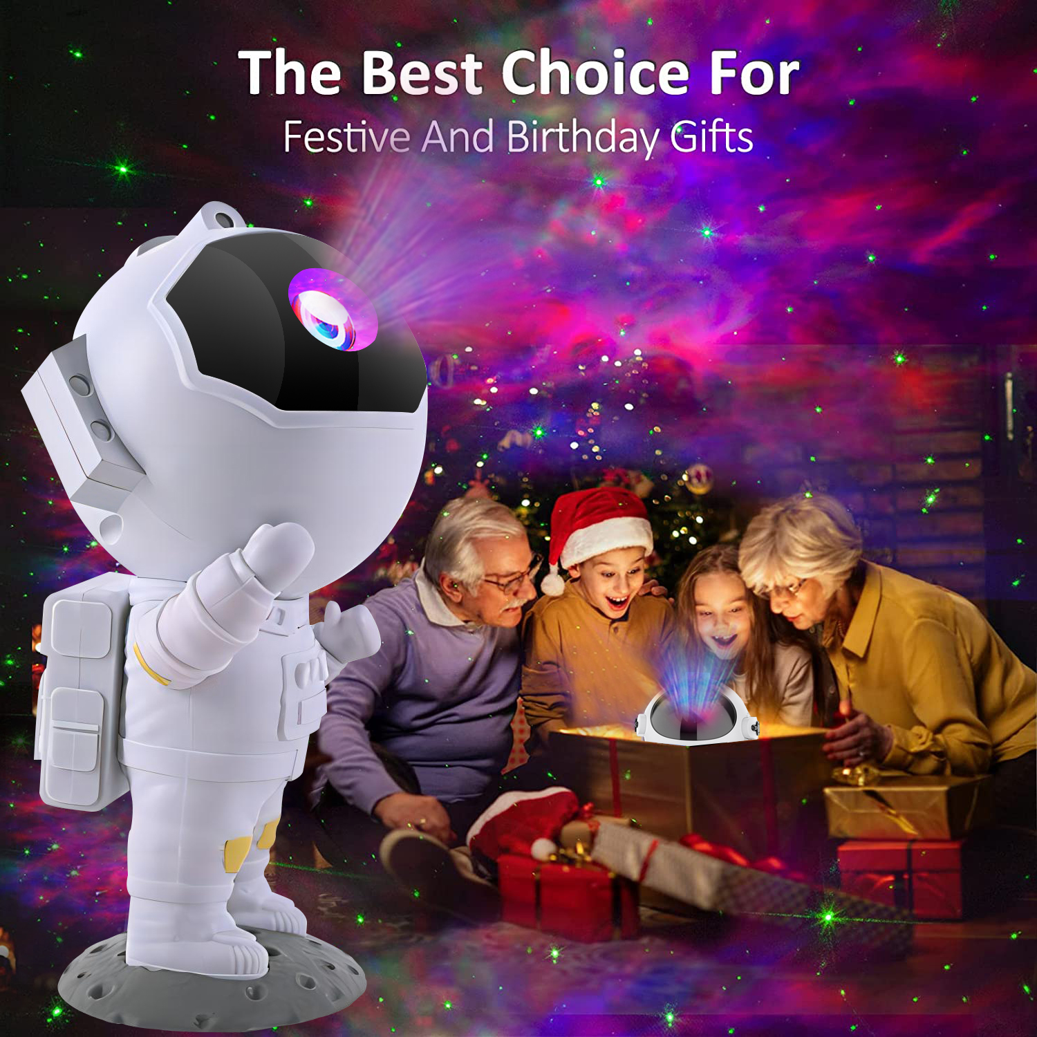 Astronaut Star Projektor Galaxy Nachtlicht Nebula Decke LED Kinderzimmer Projektion Nachtlichter für Schlafzimmer Dekor
