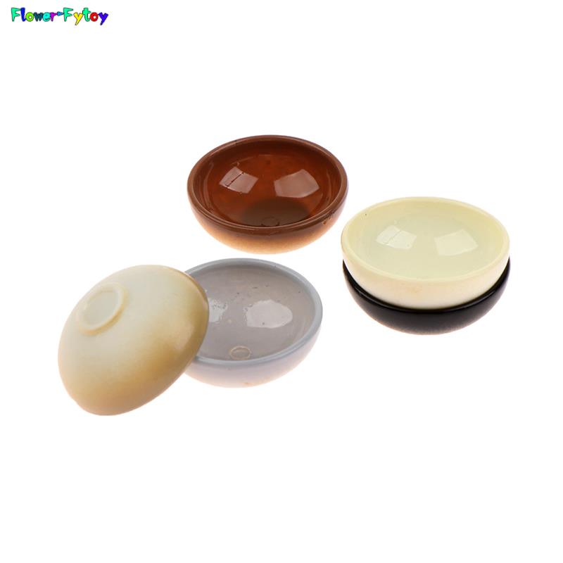 Cuenco de resina en miniatura para casa de muñecas, 2 piezas/10 piezas, 1:6, multicolor, grande, para sopa