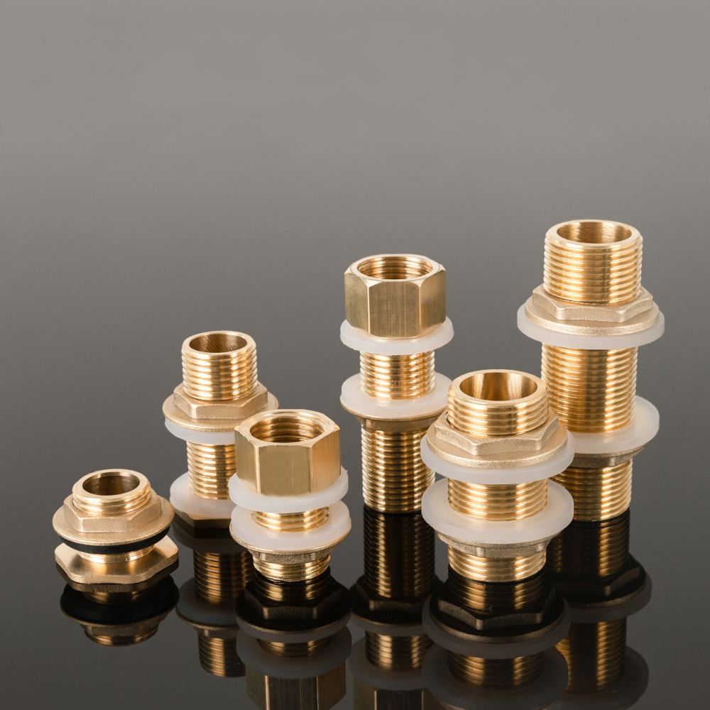 Conector de tanque de agua de latón de 1/2 "y 1/4", junta de silicona, tubo de cobre, junta de acoplamiento de tanque de peces, adaptador de manguera de tubo de riego de jardín