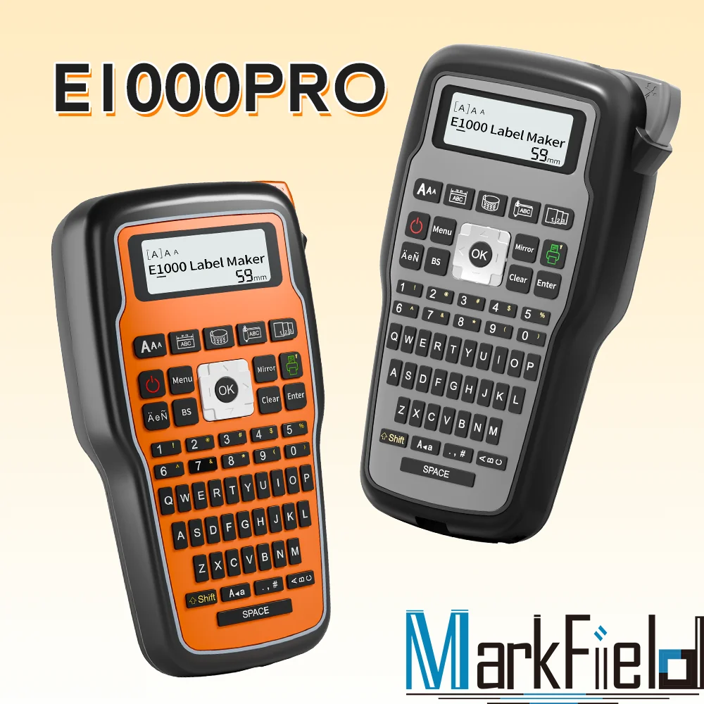 Портативный принтер этикеток E1000 PRO, 203 точки на дюйм, совместимый с Brother TZe231 HSE231 FX231, 6-12 мм, машина для изготовления этикеток, промышленная этикетировочная машина