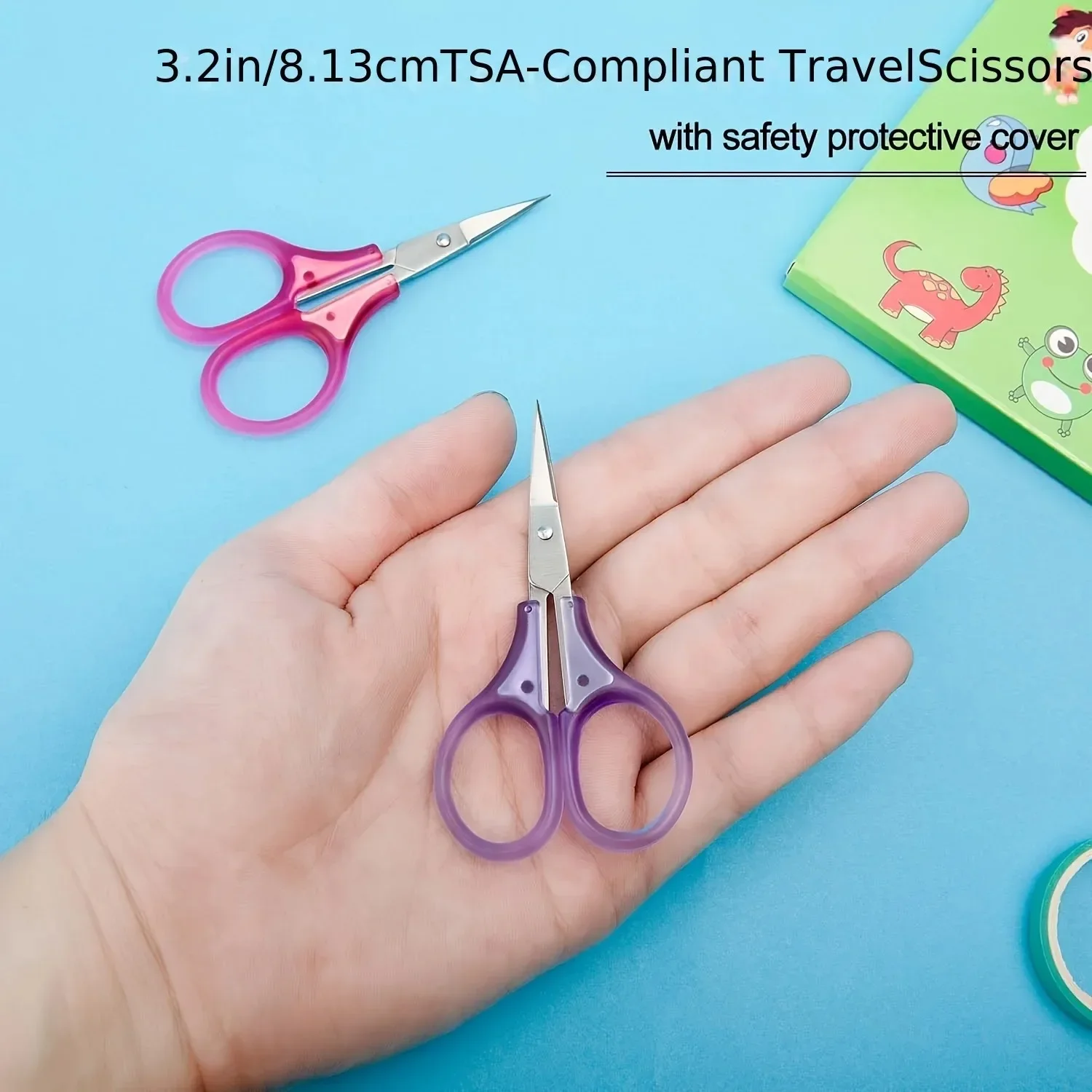 1 PC Compact Precision CRAFT กรรไกร SHARP ใบมีดสแตนเลสพร้อมหมวกป้องกัน, Tsa-ได้รับการอนุมัติสําหรับเดินทางเครื่องเขียน