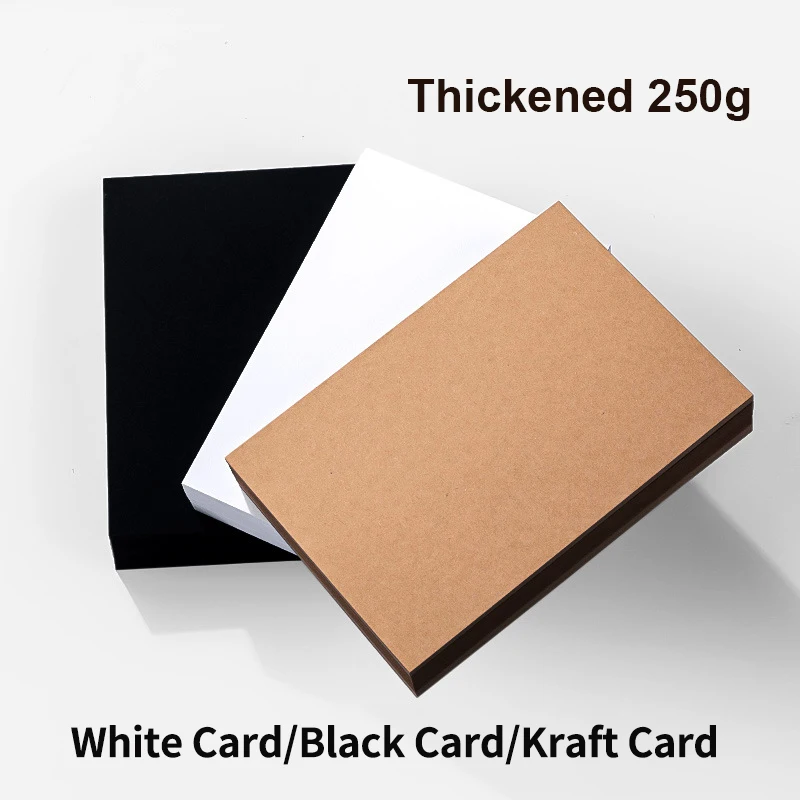 50/75/100 Pz Carta Kraft 250gsm Messaggio Parola Carta di Carta Regalo FAI DA TE Imballaggio di Carta di Cartone Cartolina Vuota scarabocchi disegnati a mano