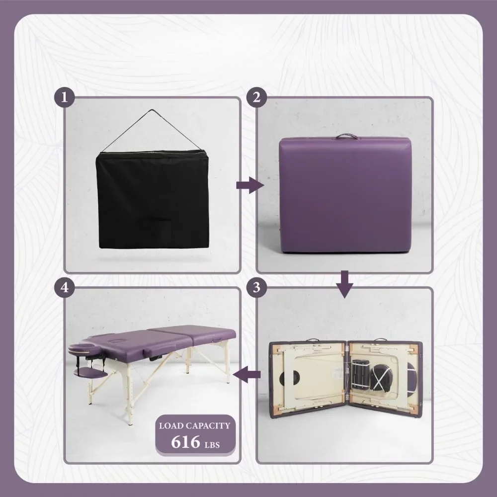 This Is APremium Memory Foam Massage Table,Foldable & Portable Massage Bed, Height Adjustable Spa Bed
