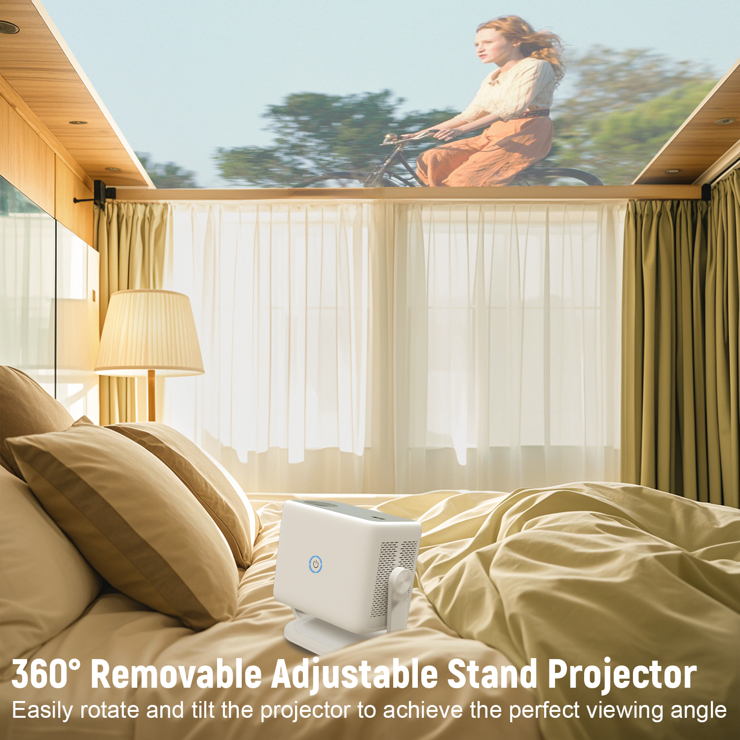 Velec Projector Compatible with Netflix  Android 13 4K Native 1080P 650ANSI With Auto Focus Wifi6 BT5.2 Home Outdoor Projector